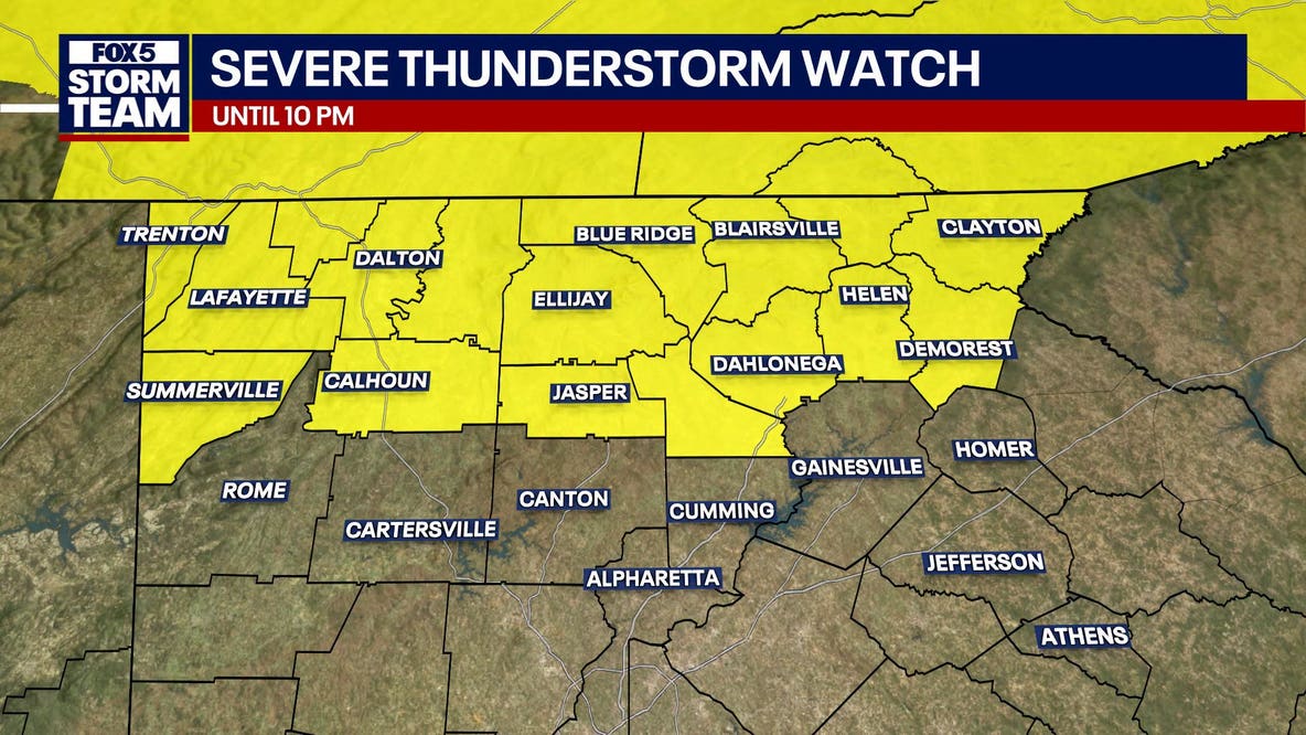 North Georgia weather alert: Severe Thunderstorm Watch issued