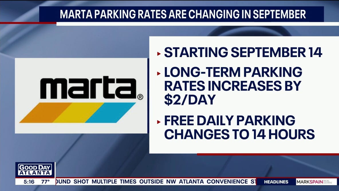 MARTA raising daily parking rates at paid facilities