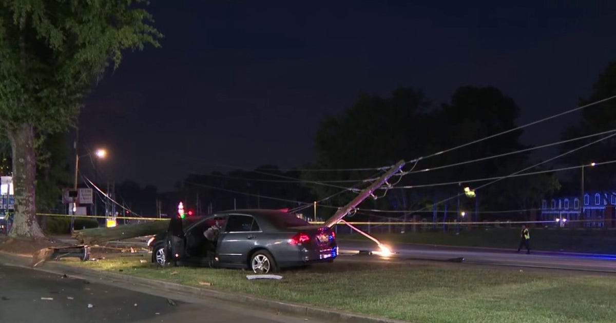 Driver sought after DeKalb crash knocks down power lines