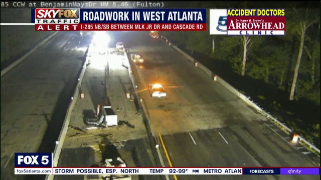 I-285 reopens in Atlanta after delay on Monday morning