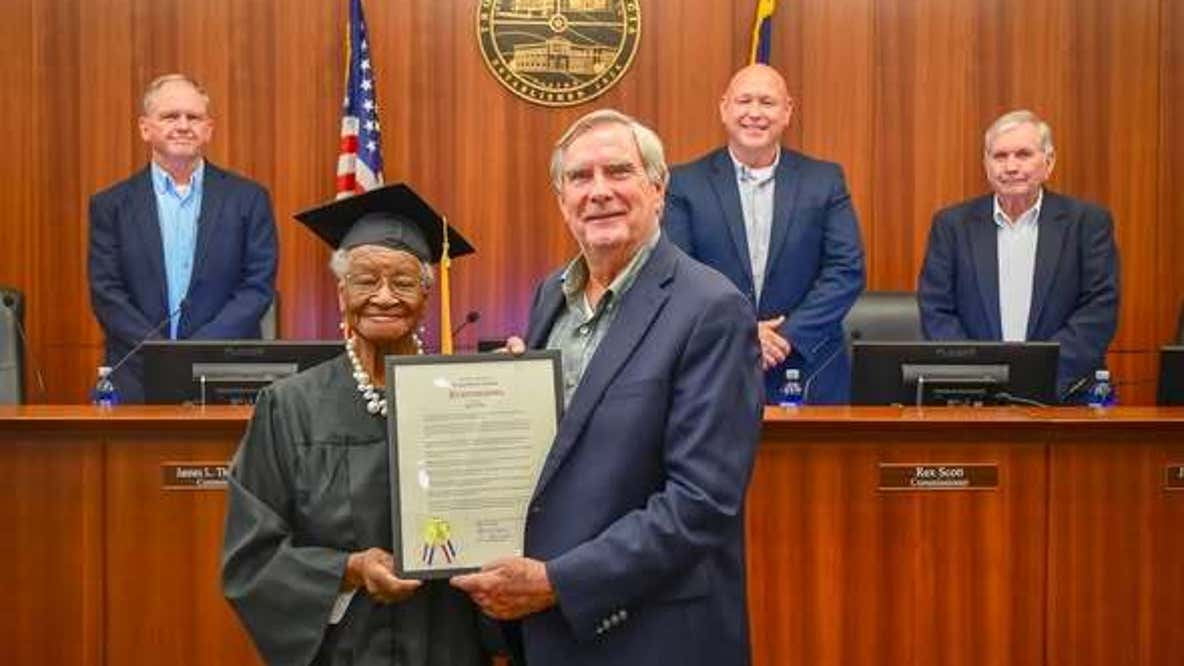 Troup County honors 91-year-old woman for earning her GED