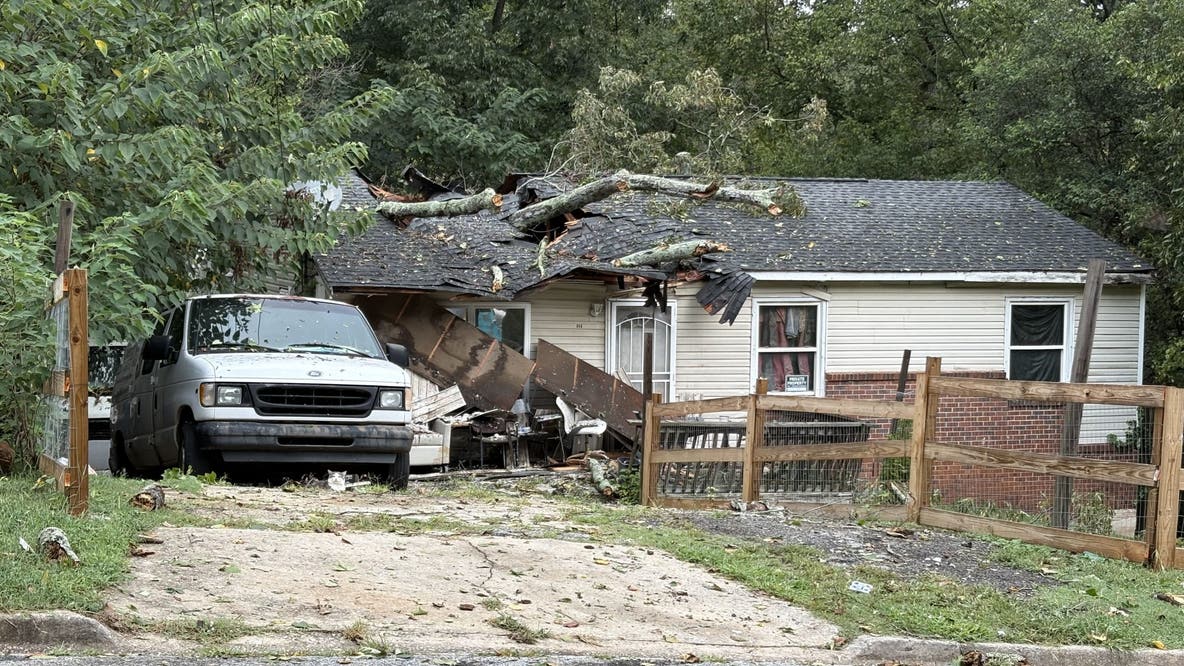 Tree comes down on southeast Atlanta home as storms blow through