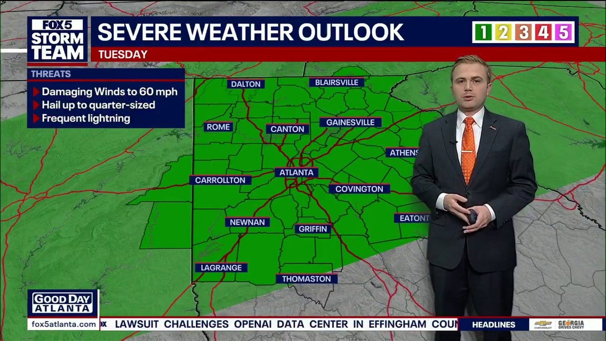 Flash Flood Warnings issued Tuesday as storms soak North Georgia