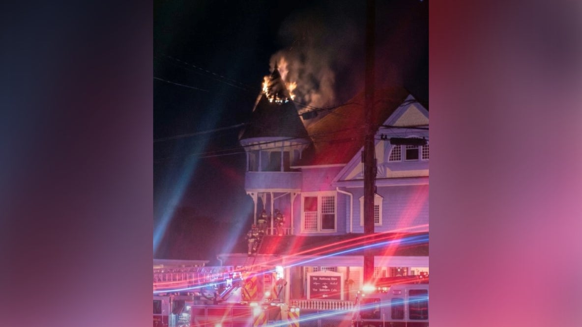 Maple Street Mansion catches fire after lightning strike