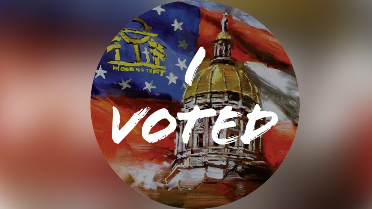 New Georgia "I Voted" sticker debuting for early voting