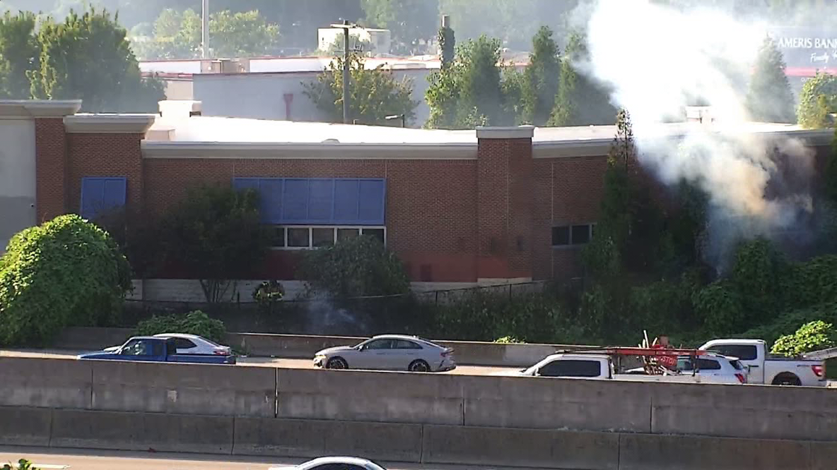 Brush fire breaks out near Goodwill on Piedmont Road, officials say
