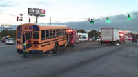 School bus, box truck crash near Turner Hill Road, I-20 in Lithonia