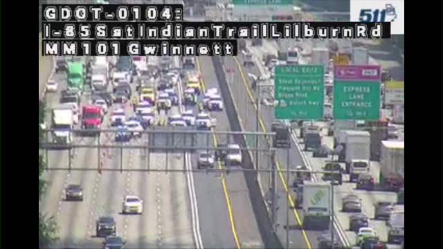 Fatal crash on I-85 S causes delays at Indian Trail Lilburn Road