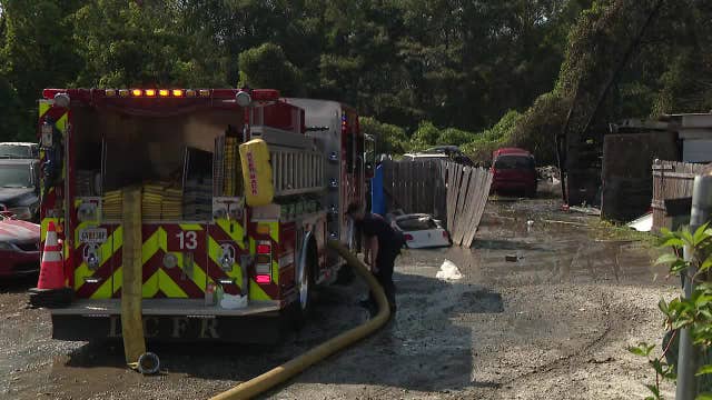 Fire breaks out at DeKalb County junkyard, officials say