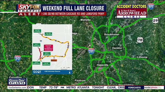 I-285 closing in both directions on Atlanta’s Westside