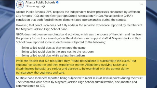 APS responds after Jefferson schools refute racism allegations after game