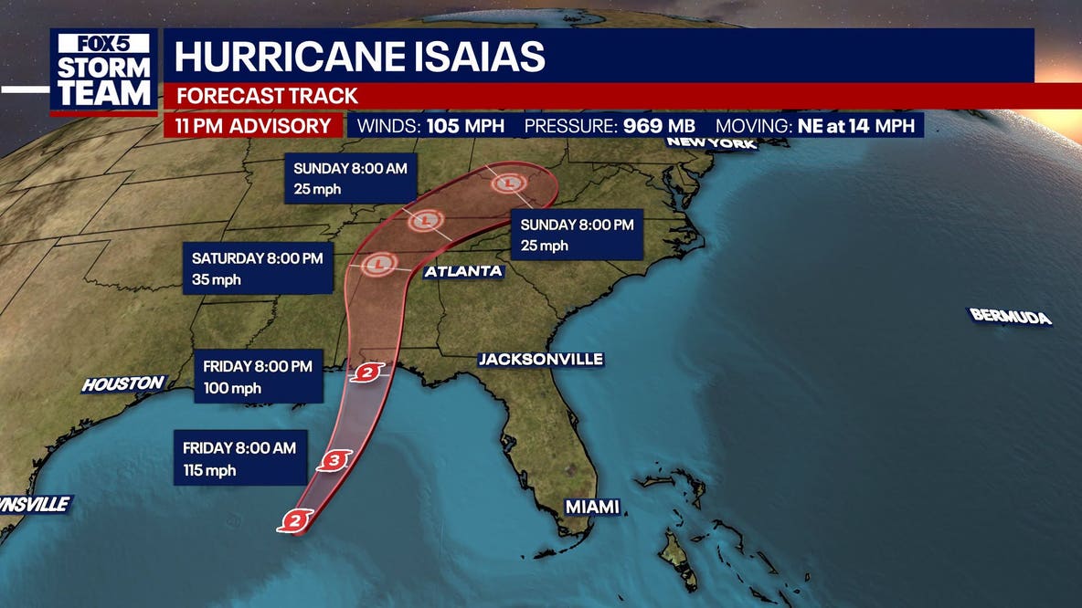 Hurricane Isaias: High Wind Watch, Flood Watch issued for metro Atlanta