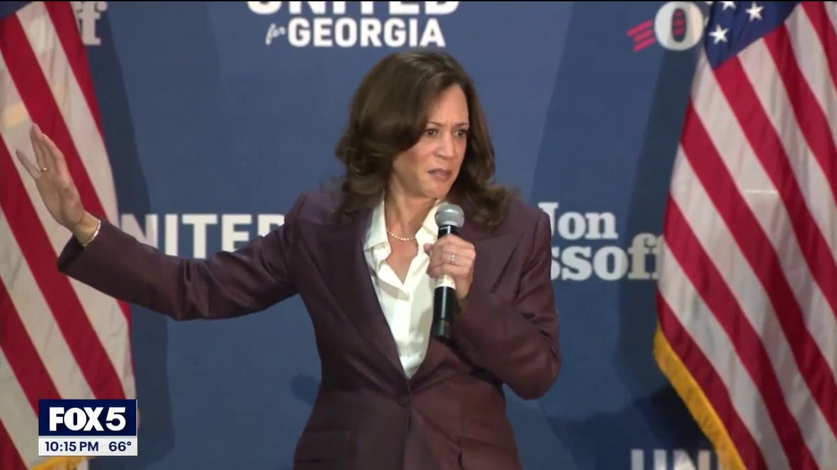 Kamala Harris, Jon Ossoff rally Clark Atlanta students ahead of Midterm