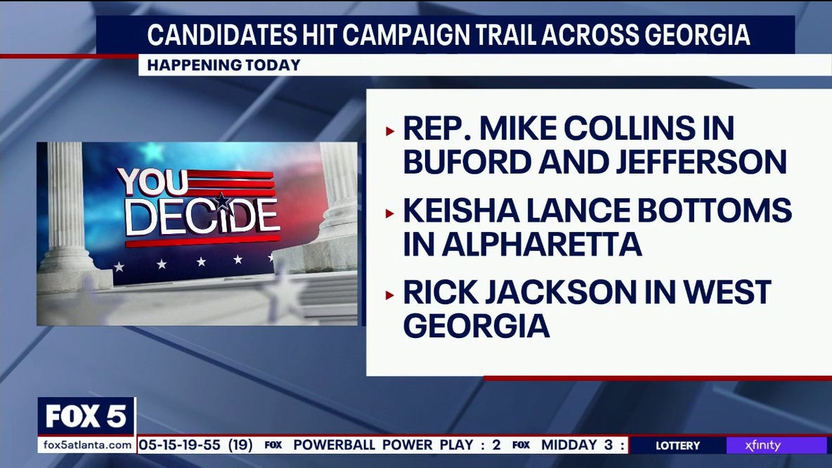 Georgia candidates making campaign stops across state Monday