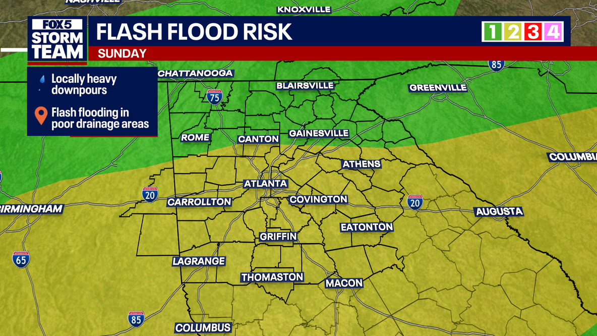 Lower rain totals expected as heaviest showers track south of metro Atlanta