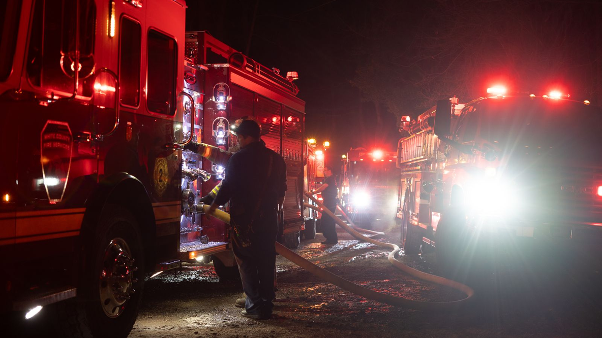 1 hospitalized after residential fire in White County