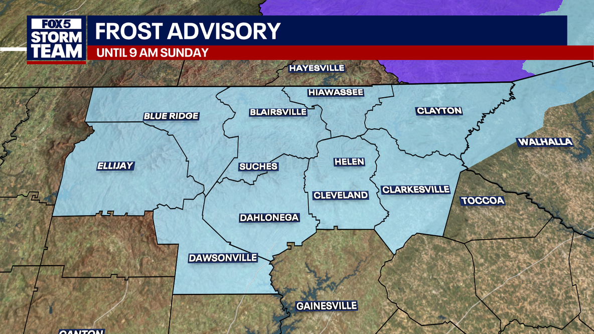 First frost advisory issued as fall chill sweeps North Georgia