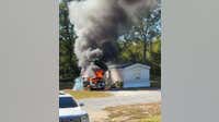 1 burned in Haralson County vehicle fire that threatened building