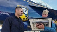 Fayetteville firefighter rides with Blue Angels after saving child's life