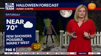 Halloween weekend weather: Mild for most of Saturday, rain coming in