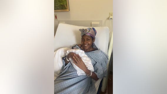 Woman delivers healthy baby girl in unexpected shower birth