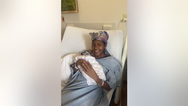 Woman delivers healthy baby girl in unexpected shower birth