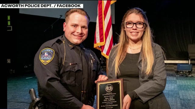 Acworth officers honored for saving mother stabbed at Chick-fil-A