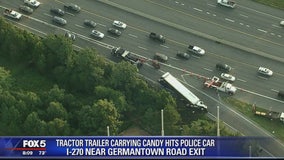 Truck carrying 40,000 pounds of Hershey bars crashes on I-270