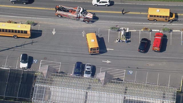 40 school-aged passengers onboard bus involved in crash in Montgomery County