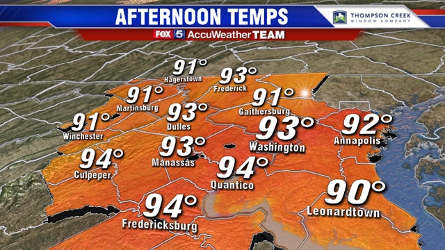 Sunday forecast: D.C. heating up again