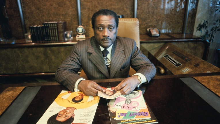 John H. Johnson in His Office
