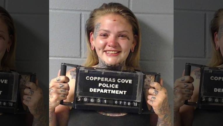 Samantha Vaughan, 26, was arrested after allegedly leaving her infant inside a running vehicle while taking shots inside a nightclub in Texas.