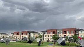 Runaway air mattresses take flight during outdoor movie event in Denver