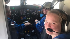 All-female flight crew flies NOAA hurricane recon mission for the first time