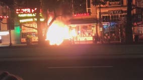 Illegal fireworks to blame for early morning car fire in Northwest DC, officials say