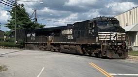 Freight train derailment shuts down portion of Industrial Road in Springfield