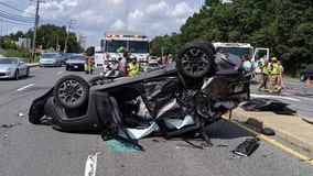 Driver pulled from scene after five-car crash in Laurel