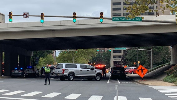 Arlington County police investigating double shooting in a Crystal City office building