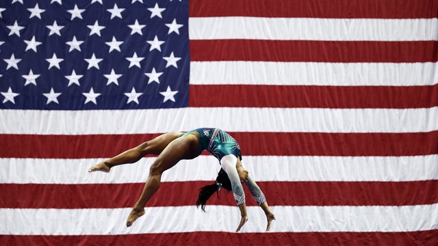Simone Biles makes history with balance beam dismount at US women's gymnastics championship