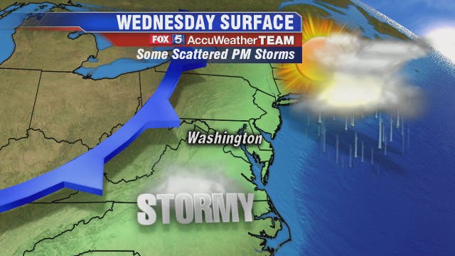 Hazy, hot and humid Wednesday with afternoon and evening thunderstorms likely