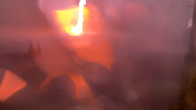 Watch: Lightning strikes ground outside St. Petersburg-Clearwater airport