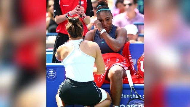 Emotional Serena Williams retires from tournament final, opponent comforts her