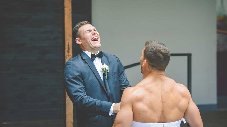 Bride to be pulls first look prank on groom with best man s help