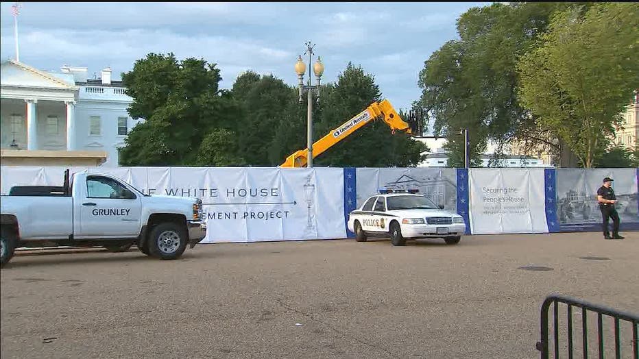 White House fence construction project expands closures along