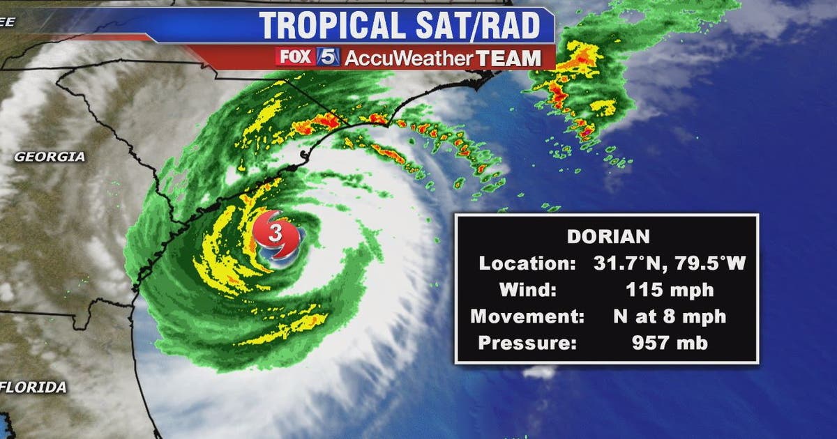 Hurricane Dorian, back to a Category 3 hurricane, creeps up US coast ...