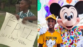 Boy surprised with free Disney trip after donating savings to feed Hurricane Dorian evacuees