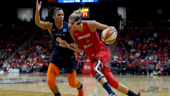 Delle Donne leads Mystics to 95-86 Game 1 win over Sun