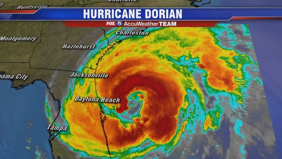 Tropical storm conditions along portions of Florida as Hurricane Dorian makes slow trek toward the US coast