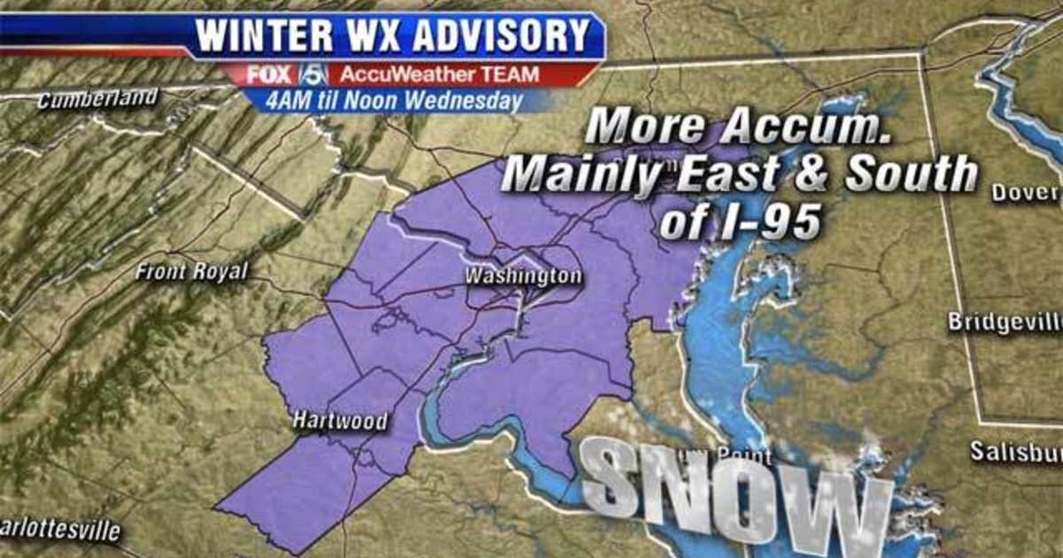Snow... AGAIN? 5 things to know for the Wednesday AM commute | FOX 5 DC
