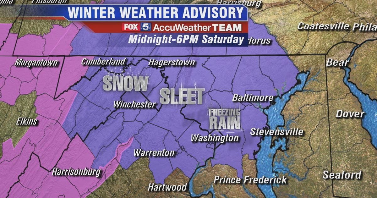 Wintery mess may threaten Saturday travel in the DC region | FOX 5 DC